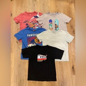 Kids Size 6 Tees Lot Summer T-Shirt Set 5T 6T Child Shirts Includes TTC